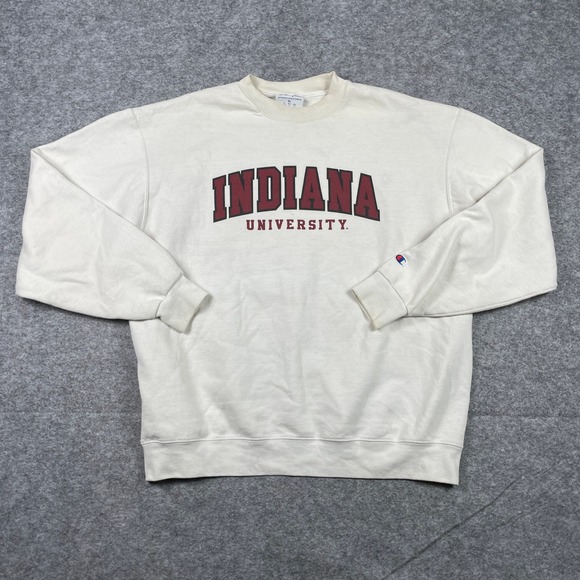 Champion Other - Indiana University Hoosiers Sweatshirt Mens XL White Champion Crewneck Pullover